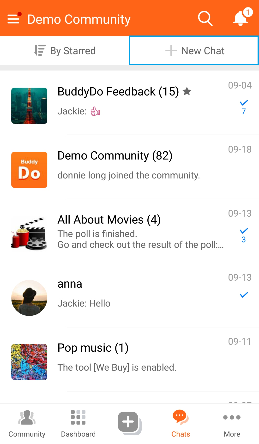 BuddyDo New Chat List